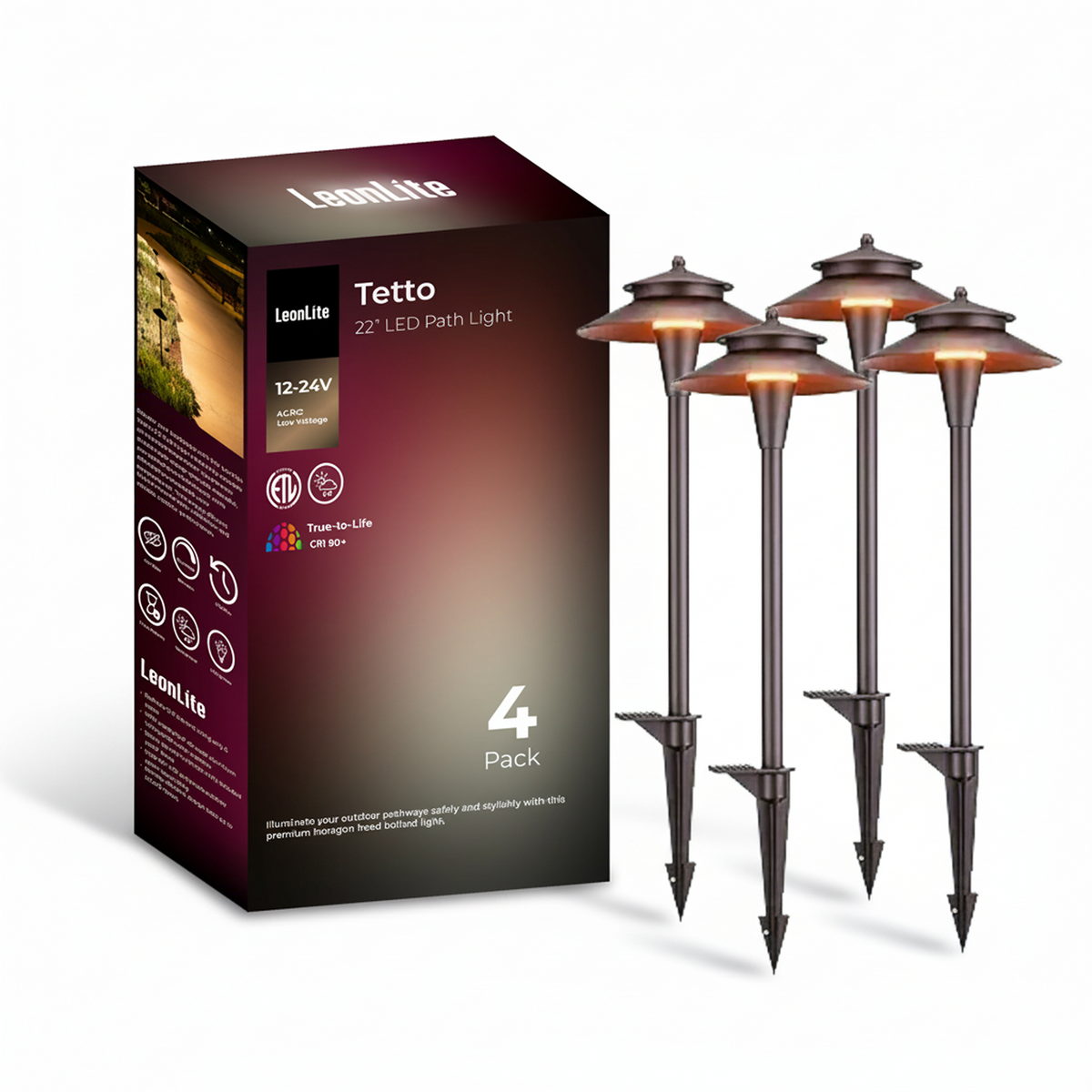 Tetto LED Path Light - 5CCT Double Layer - 5 Watt - Oil Rubbed Bronze