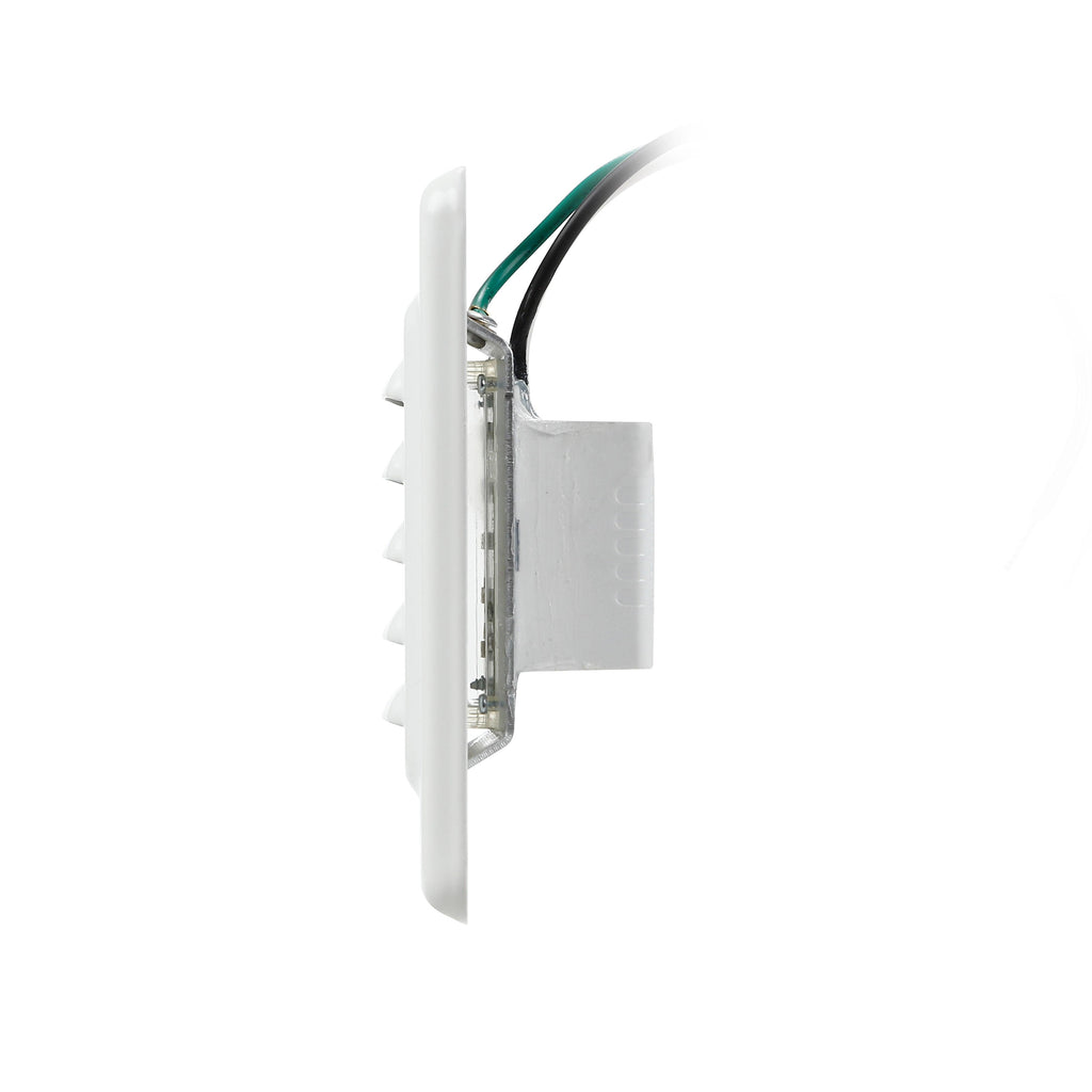 LeonLite® Pro Upright Pillbox Louvered Step & Deck Light - White - 3000K - LeonLite