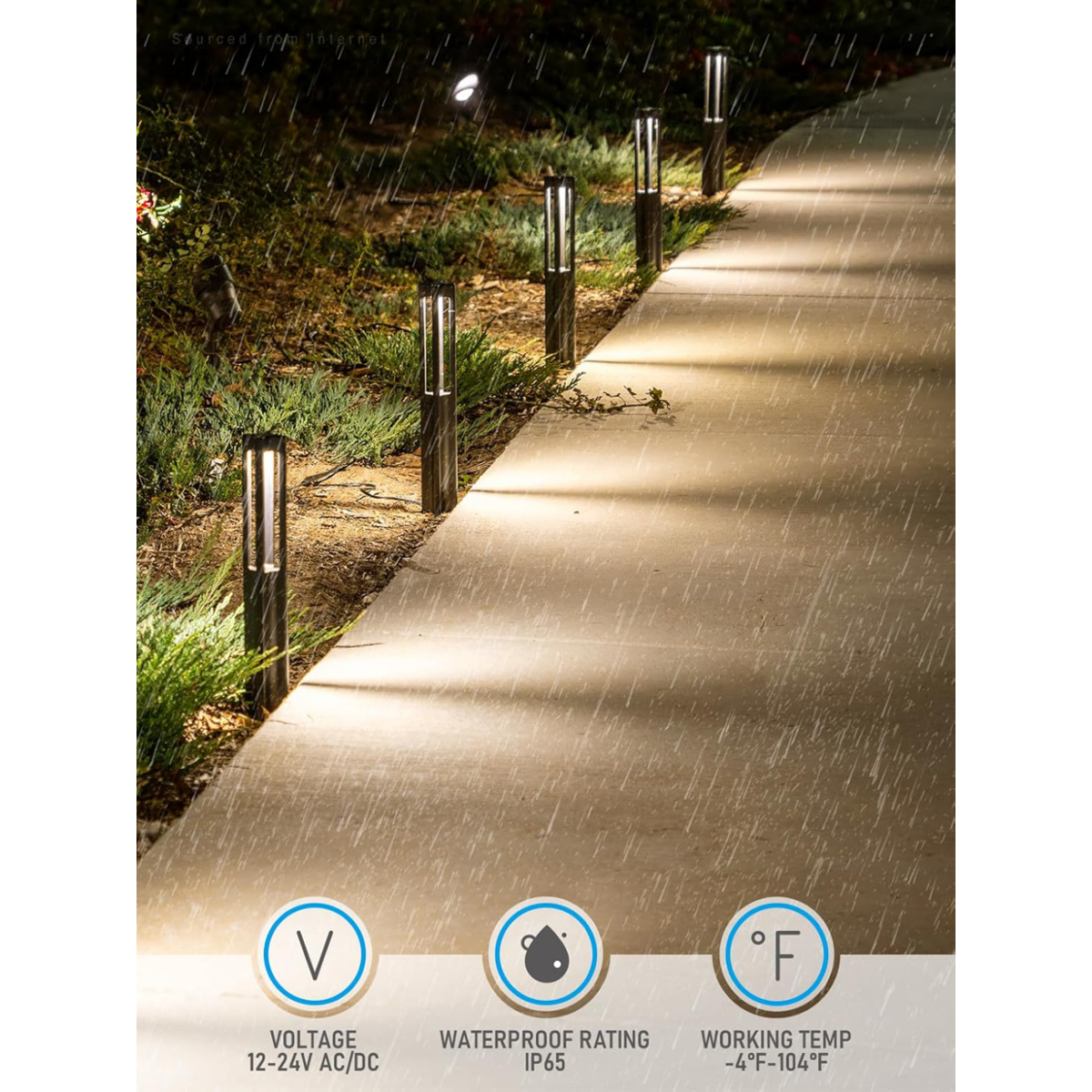 Pathway Light Column Large LEONLITE Cylindrical 12V LED Pathway&Area Light - 3W - 5CCT
