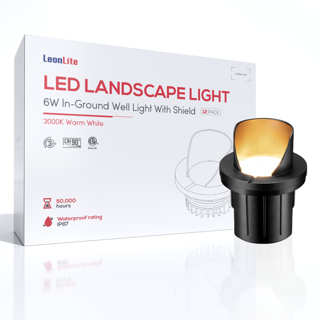 LEONLITE LED Landscape Well light Low Voltage In-Ground Lawn Light, IP67  Waterproof