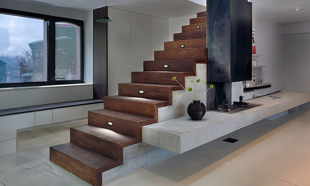 ZincTech 277V Commercial Parallel Gradience Step & Deck Light - Adjust